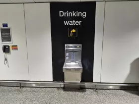 Drinking water at the airport STN