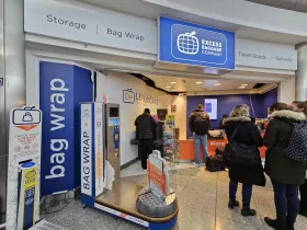 Luggage storage, arrivals hall