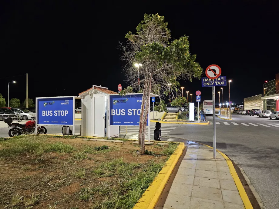 Bus stop, Chania airport