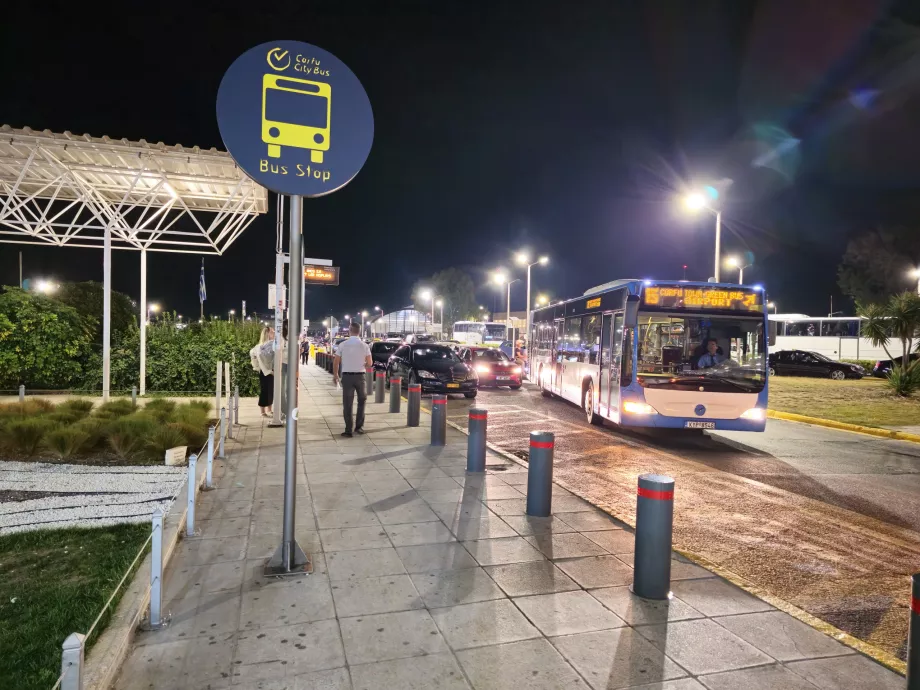 Bus stop at the airport