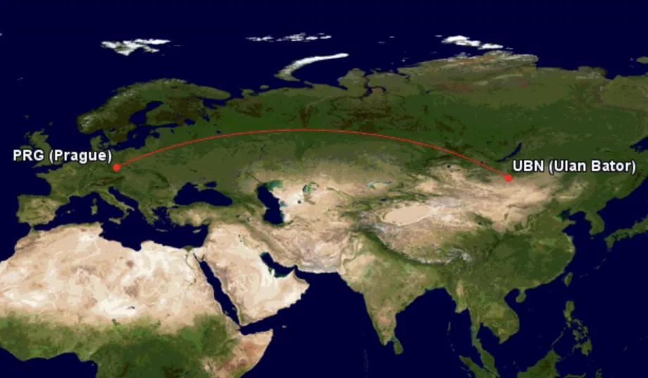 Uus Eznis Airwaysi liin Praha-Ulaanbaatar - Ulaanbaatar