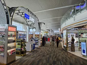 Shops in the transit zone of the international terminal